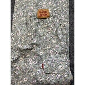 Levis High Rise Baggy Cargo Pants Girls 14 REG Floral Cottage Core Fairy Core